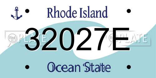 32027E Rhode Island License Plate