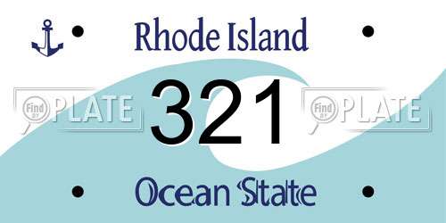 321 Rhode Island License Plate