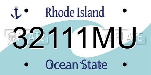 32111MU Rhode Island License Plate