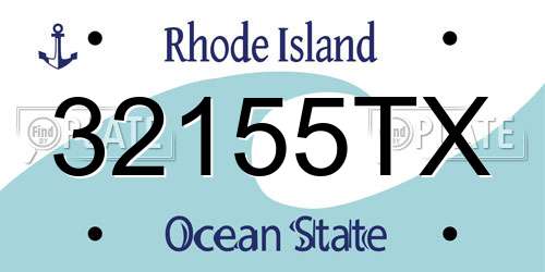32155TX Rhode Island License Plate