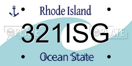 321ISG Rhode Island License Plate