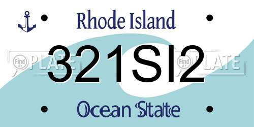 321SI2 Rhode Island License Plate