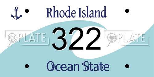 322 Rhode Island License Plate