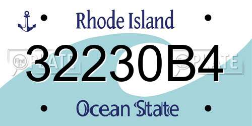 32230B4 Rhode Island License Plate