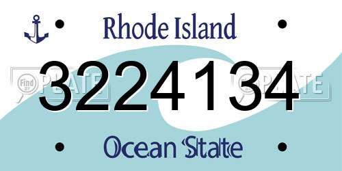 3224134 Rhode Island License Plate