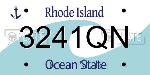 3241QN Rhode Island License Plate