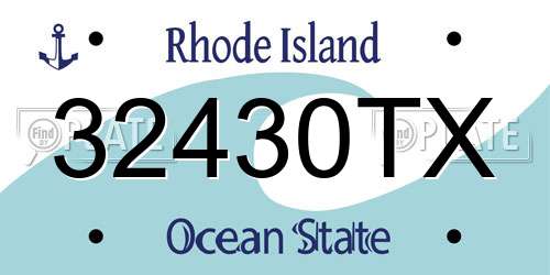 32430TX Rhode Island License Plate