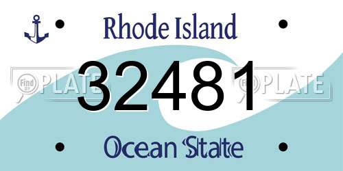 32481 Rhode Island License Plate