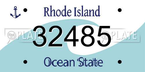 32485 Rhode Island License Plate