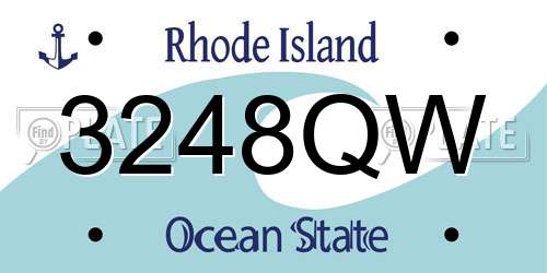 3248QW Rhode Island License Plate