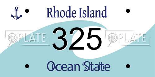 325 Rhode Island License Plate
