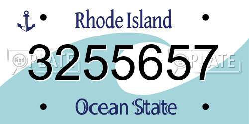 3255657 Rhode Island License Plate