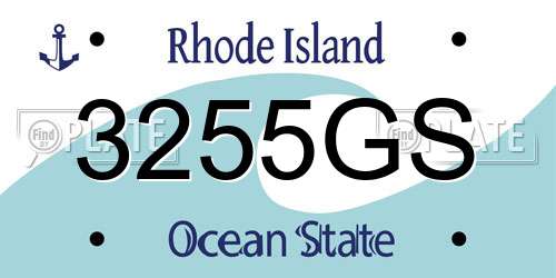 3255GS Rhode Island License Plate