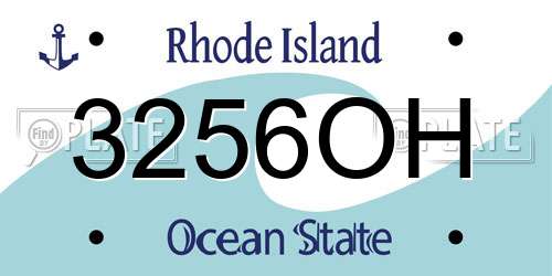 3256OH Rhode Island License Plate
