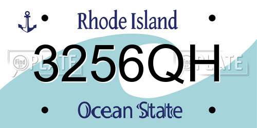 3256QH Rhode Island License Plate