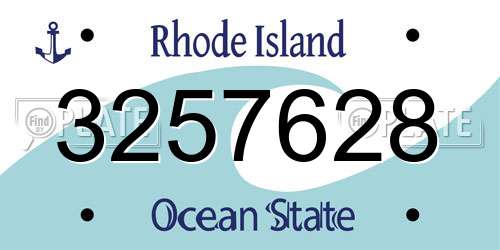 3257628 Rhode Island License Plate