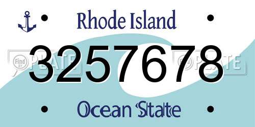 3257678 Rhode Island License Plate