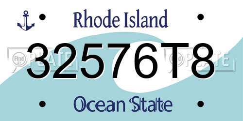 32576T8 Rhode Island License Plate