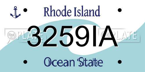 3259IA Rhode Island License Plate