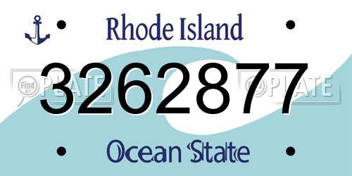 3262877 Rhode Island License Plate