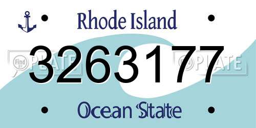 3263177 Rhode Island License Plate