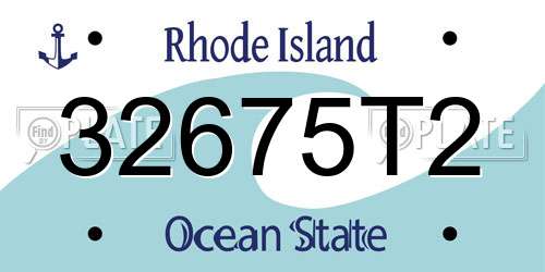 32675T2 Rhode Island License Plate