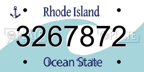 3267872 Rhode Island License Plate