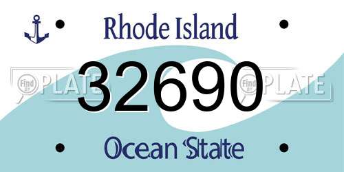 32690 Rhode Island License Plate