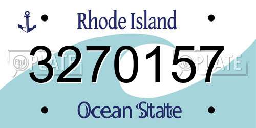 3270157 Rhode Island License Plate
