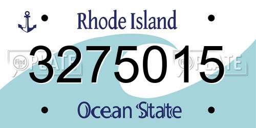 3275015 Rhode Island License Plate