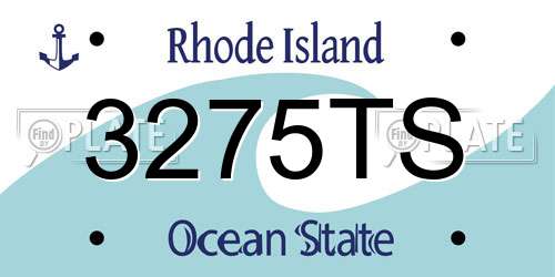 3275TS Rhode Island License Plate
