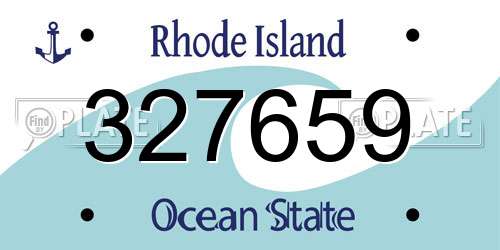 327659 Rhode Island License Plate