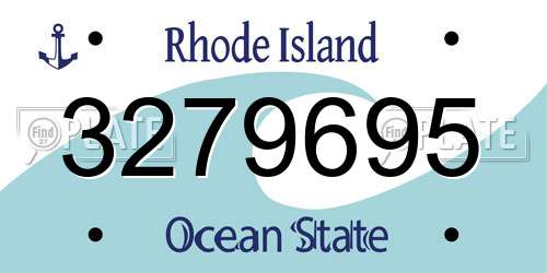 3279695 Rhode Island License Plate