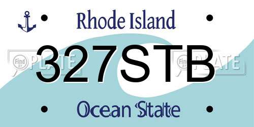 327STB Rhode Island License Plate