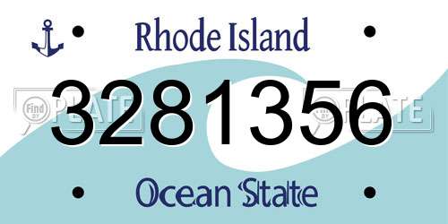 3281356 Rhode Island License Plate