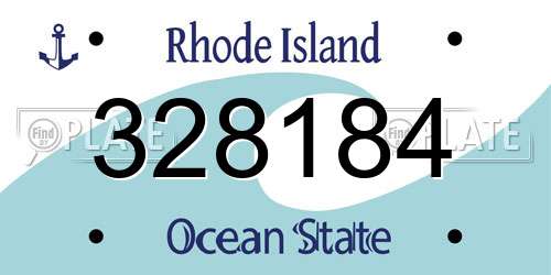 328184 Rhode Island License Plate