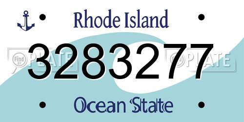 3283277 Rhode Island License Plate