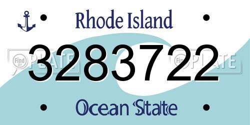 3283722 Rhode Island License Plate