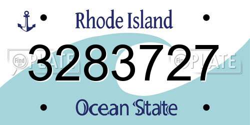 3283727 Rhode Island License Plate