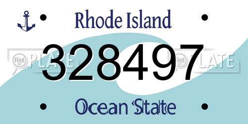 328497 Rhode Island License Plate