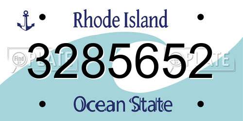 3285652 Rhode Island License Plate