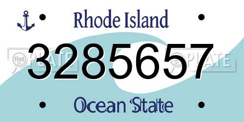 3285657 Rhode Island License Plate