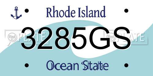3285GS Rhode Island License Plate
