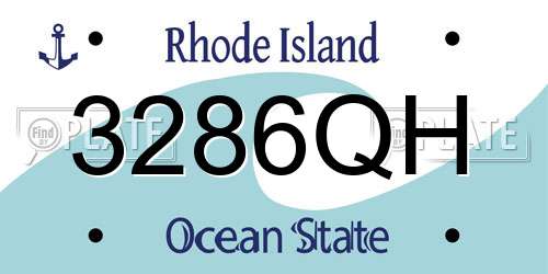 3286QH Rhode Island License Plate