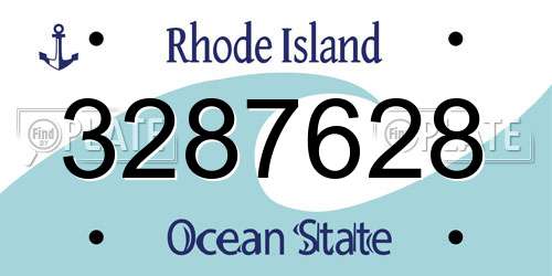 3287628 Rhode Island License Plate