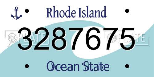 3287675 Rhode Island License Plate