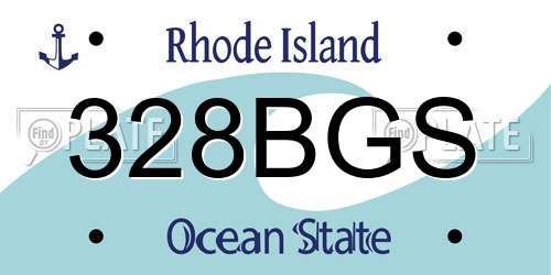328BGS Rhode Island License Plate