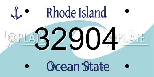 32904 Rhode Island License Plate