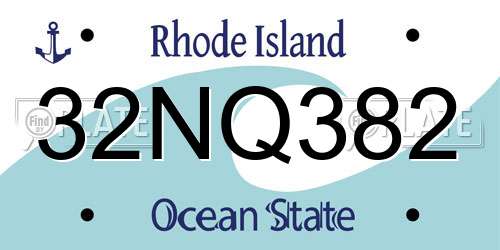 32NQ382 Rhode Island License Plate