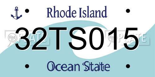 32TS015 Rhode Island License Plate